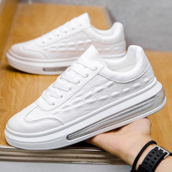 Trendy Leather Men's Shoes Fashion Casual Sneakers - Image 6
