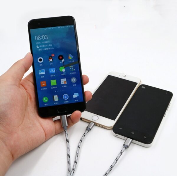 Three-in-one Data Cable USB Cable Short TYPE-C Mobile Phone Universal Three-in-one Charge Cable - Image 4