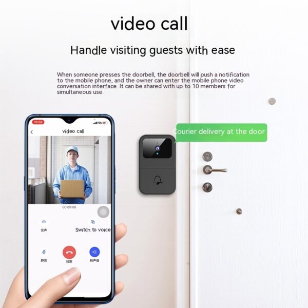 Intelligent Visual Doorbell Universal Doorbell Remote Home Monitoring - Image 2
