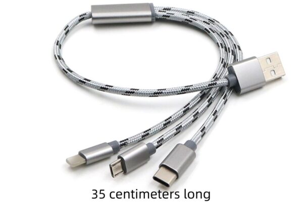 Three-in-one Data Cable USB Cable Short TYPE-C Mobile Phone Universal Three-in-one Charge Cable - Image 7