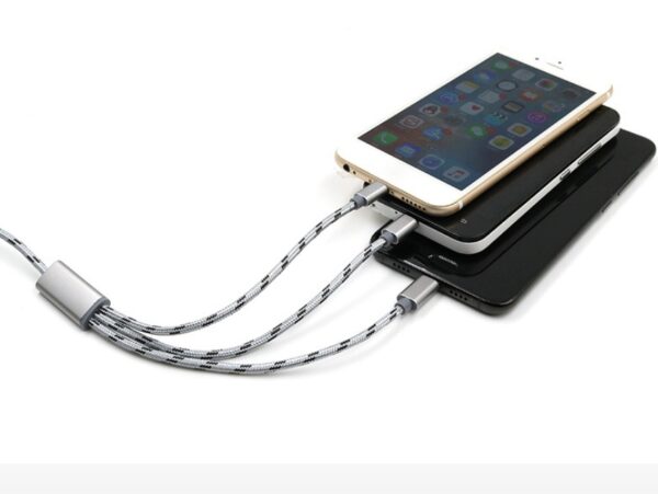 Three-in-one Data Cable USB Cable Short TYPE-C Mobile Phone Universal Three-in-one Charge Cable - Image 9