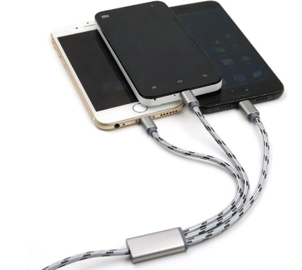 Three-in-one Data Cable USB Cable Short TYPE-C Mobile Phone Universal Three-in-one Charge Cable - Image 3