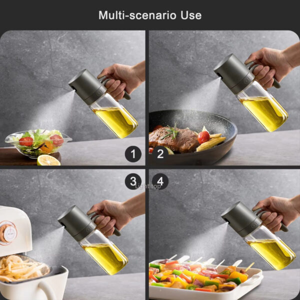 Kitchen Glass Oil Sprayer Bottle Olive Oil Sprayer Mister Spray Oil Dispenser Oil Jar Cruet BBQ Baking Picnic Kitchen Tool - Image 2