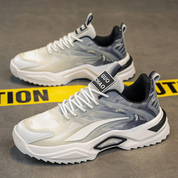 Lace-up Dad Shoes Fashion Thick-soled Sports Shoes Casual Breathable Sneakers For Men - Image 3