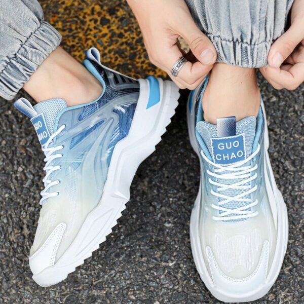 Lace-up Dad Shoes Fashion Thick-soled Sports Shoes Casual Breathable Sneakers For Men - Image 4
