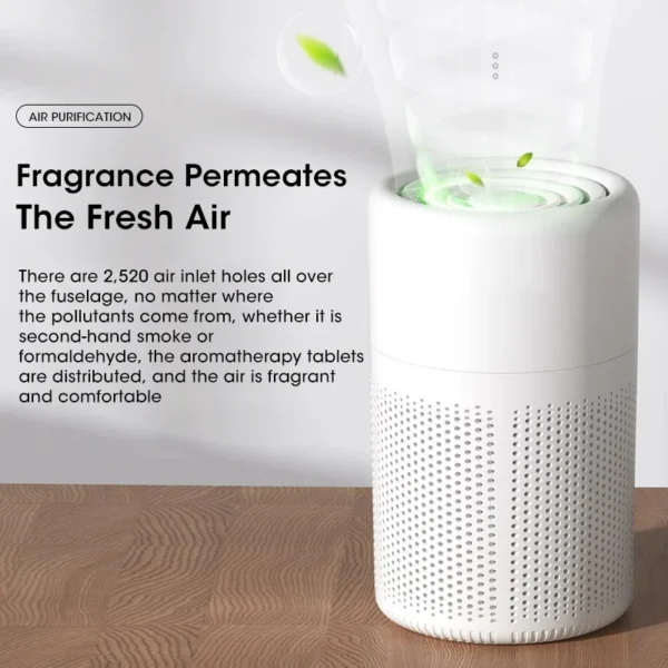 Air Purifier H13 True HEPA Filter 2-in-1 Deodorizing Air Cleaner for Home Allergies and Pets Hair,Smokers in Bedroom - Image 4