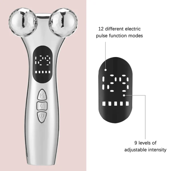 3D Massager Roller Micro-current Face Massager V Face Domestic Beauty Machine Double Chin Face Slimmer Face Lift Devices - Image 2