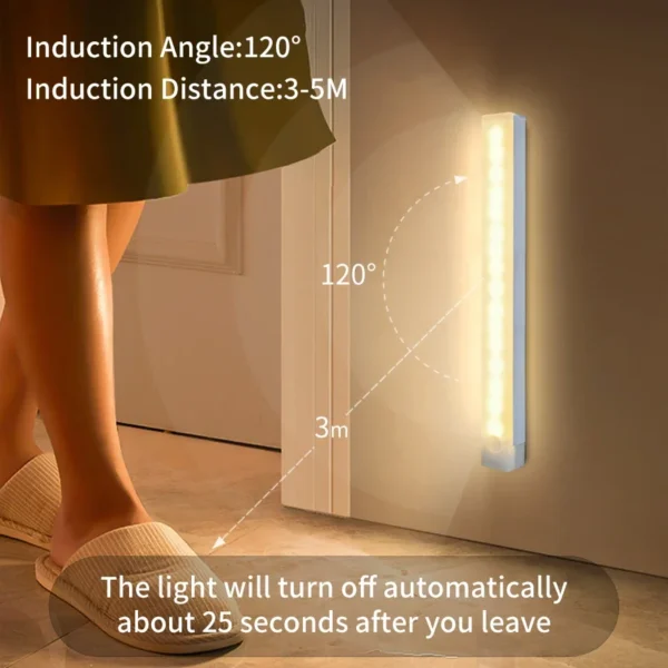 Under Cabinet LED Lights Motion Sensor, Magnetic Night Light USB Charging Led Lights, LED Bar Light 3 Colors Dimmable Light - Image 3