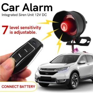 Universal 12V Car Alarm Device Car Alarm Device with Remote Control with Siren Alarm Security Device Universal Suitable for Car