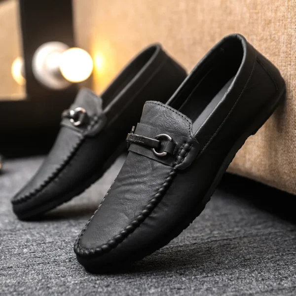 High Quality Leather Men Casual Shoes Comfortable Light Men Loafers Formal Men Dress Shoes Breathable Slip on Men Driving Shoes - Image 3