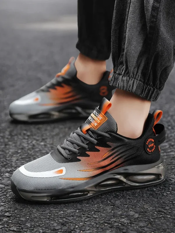 Anti-slip Safety Shoes Men Steel Toe Sneaker Puncture Proof Rotary Button Safety Work Boots 2025 Man Sport Work Shoes Anti-smash - Image 3