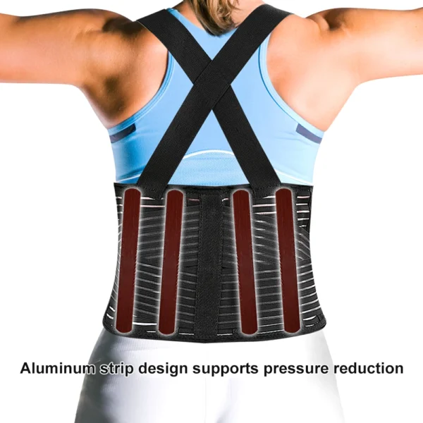 Back Brace Lower Lumbar Support for Heavy Lifting - Lower Back Support Belt - Adjustable Back Belt for Workout,Waist Pain Relief - Image 4