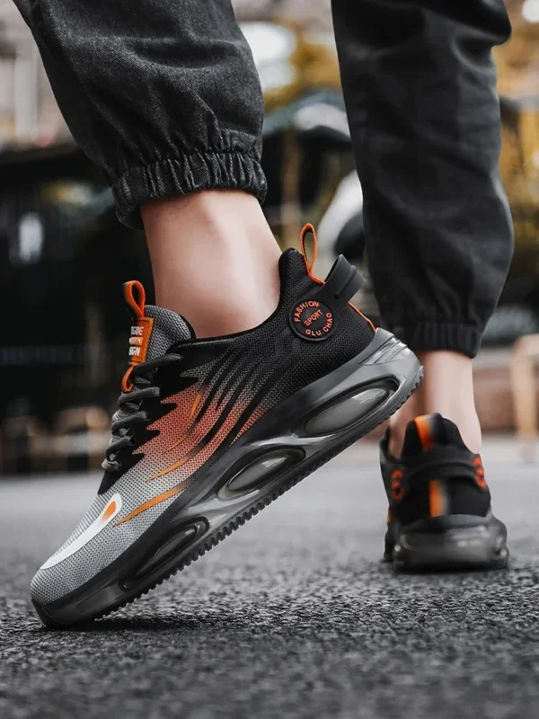 Anti-slip Safety Shoes Men Steel Toe Sneaker Puncture Proof Rotary Button Safety Work Boots 2025 Man Sport Work Shoes Anti-smash - Image 4